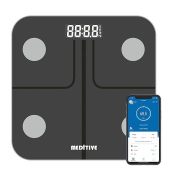 MEDITIVE Bluetooth Digital BMI Weight Scale with Body Fat Analyzer  Upto 64% OFF Coupon Code  , & Updated Discount List On Amazon