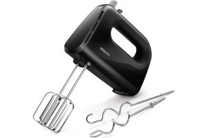 Philips HR3705/10 300 Watt Lightweight Hand Mixer, Blender with 5 speed control settings, stainless steel accessories and 2 years warranty(black color) 