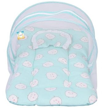 New Born Baby Bedding Set Cotton Mattress with Mosquito Net