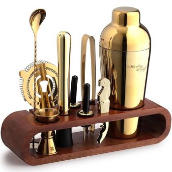 Mixology Bartender Kit: 10-Piece Gold Bar Set Cocktail Shaker Set