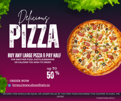 Half-Price Large Pizzas at Slice of Italy – Grab Yours Now!