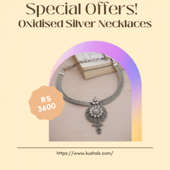 Kushals Oxidised Silver Necklaces starting at just Rs. 3600