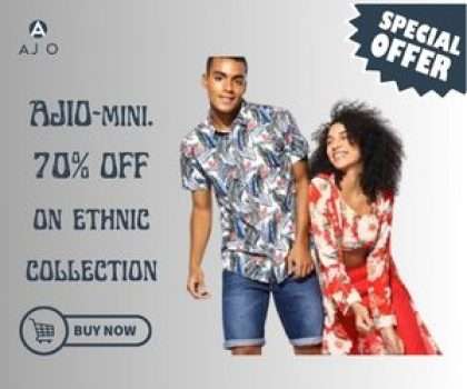 AJIO-mini. 70% OFF on ethnic collection