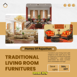 Homes Of Rajasthan Get upto 70% on living room furniture