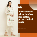Jamso's offer Get 79% Off Winsome Off white bombay kurti