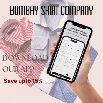 Get 15% Off Your First App Order on Bombay Shirt Company