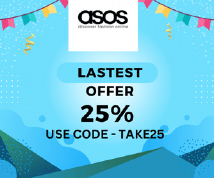 Asos latest Offer GET Upto 25%oFF