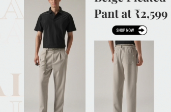 Beige Pleated Pant – Premium Look at ₹2,599