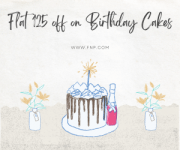 FNP Flat rs 125 off on birthday cakes