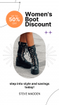 Get 50% OFF on Women's Boots