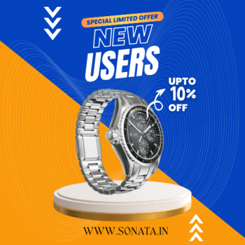 Sonata watches New User Offer : Get Flat 10% Off On Your First Order