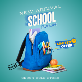 Green Gold store Chhota Bheem School Bags Starting From RS 549