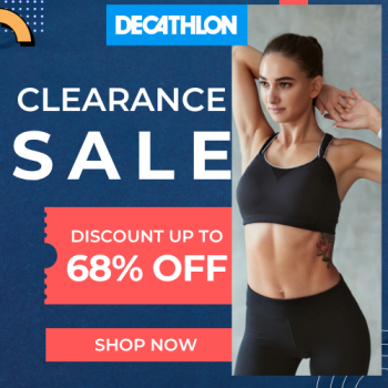 Decathlon- Get upto 68% discount on Clearance Sale