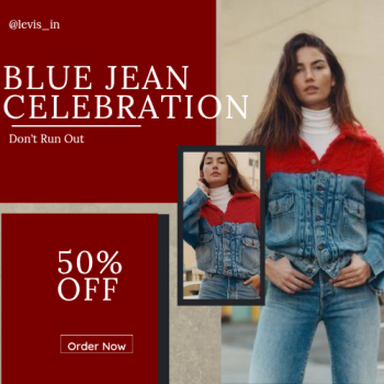 Blue jean celebration – FLAT 50% off