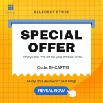 Bluehost- Get 15% off on your domain order