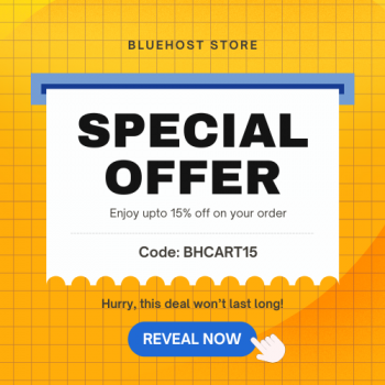 Bluehost-15% Off on Your Order