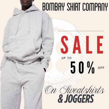 50% Off on Joggers & Sweatshirts at Bombay Shirt Company