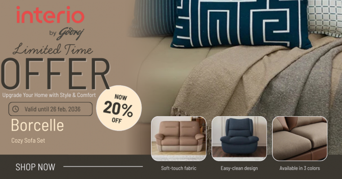 Get Upto 20% Off On Furniture Sets
