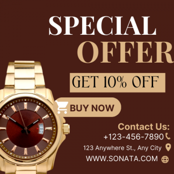 Get 10% on watches over ₹ 999" on sonata watches