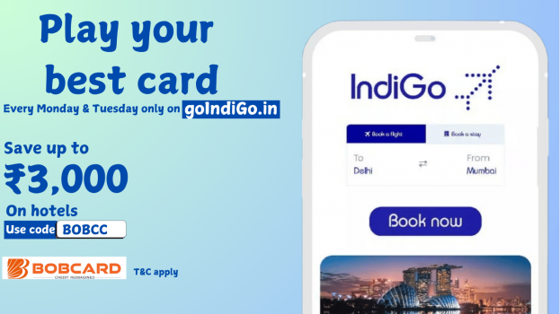 Indigo Play your best card save up to ₹3000