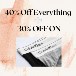 Calvin Klein Save Big: 40% Off Everything + 30% Off Underwear!