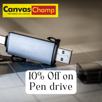 CanvasChamp: Flat 10% Off on Custom Photo Pen Drives