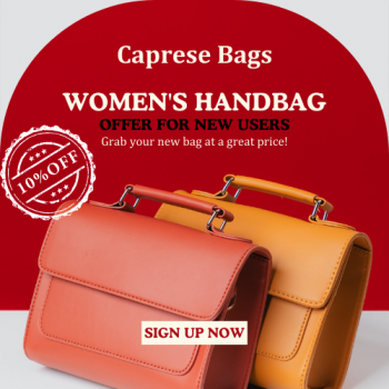 New User Offer: Sign Up & Get 10% OFF Instantly! caprese bags price