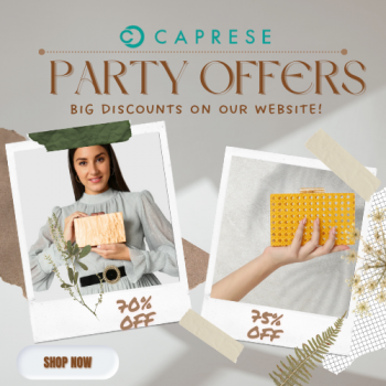 Caprese Bags- Get min 75% on Party Clutches