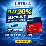 Ustraa- Flat 20% Discount On Every Order With Kotak Credit & Debit cards