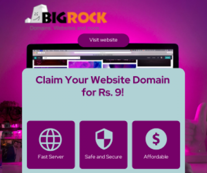 BigRock Grab Your .IN Domain for Just ₹9