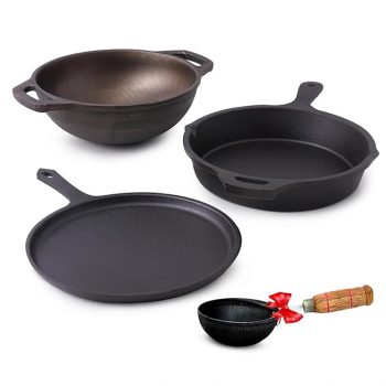The Indus Valley Pre-Seasoned Cast Iron Cookware Set Upto 50% OFF Coupon Code & Updated Discount List On Amazon
