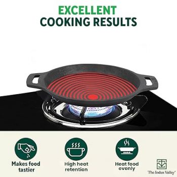 The Indus Valley Preseasoned Cast Iron Fish Fry Pan With Double Handle Upto 49% OFF Coupon Code & Updated Discount List On Amazon