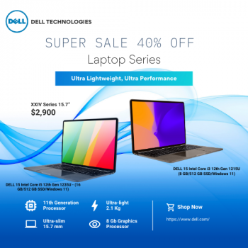 Dell-40% + Extra 5% off on website
