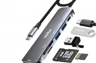 Verilux® USB C Hub 6 in 1 with 87W Power Delivery & USB C Data Transfer Multiport Adapter with 4K@30Hz HDMI SD 60% OFF Coupon Code & Updated Discount List On Amazon