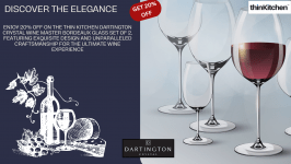 THINKITCHEN- Dartington Crystal Wine Master Bordeaux Glass Set Of 2" GET 20% OFF"