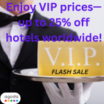 Enjoy VIP prices—up to 25% off hotels worldwide!