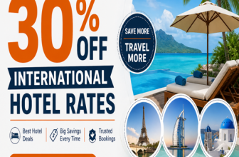 Up to 30% off International hotel rates