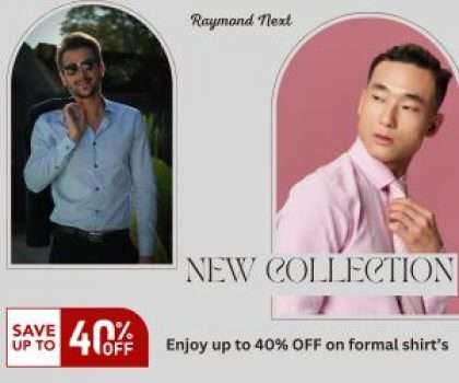 Enjoy up to 40% OFF on men's formal shirt