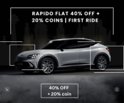Rapido Flat 40% OFF + 20% Coins | First Ride