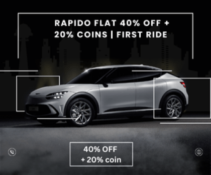 Rapido Flat 40% OFF + 20% Coins | First Ride