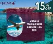 Qatar airways Doha to Manila Flight Booking 15% OFF