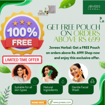 Jovees Herbal: Get Free Pouch On Orders Above Rs 699 —shop now