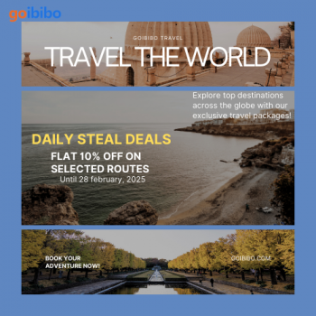 Goibibo- Daily steal deals FLAT 10% off on selected Routes