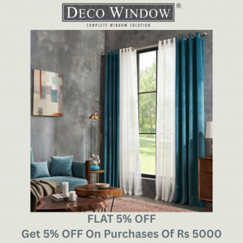 FLAT 5% OFF  Get 5% OFF On Purchases Of Rs 5000