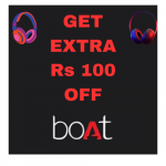Get Extra Rs 100 OFF on boat products