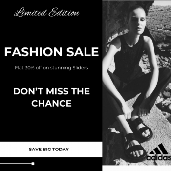 ADIDAS-Flat 30% off on Sliders