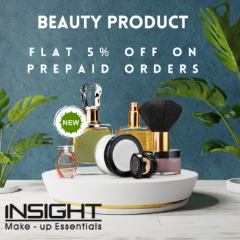 Insight Cosmetics:-Flat 5% OFF on prepaid orders