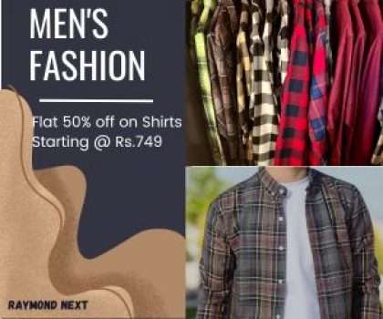 Flat 50% off on Shirts Starting @ Rs.749