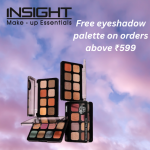 Insight Cosmetics -Free eyeshadow palette on orders above ₹599
