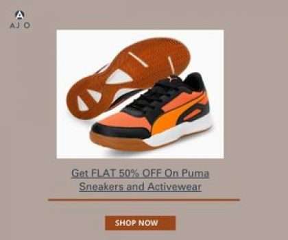 Ajio Get FLAT 50% OFF On Puma Sneakers and Activewear